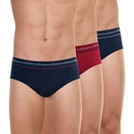 Eminence - Lot de 3 Slips Homme Business - Taille : 4/L - Couleur : Marine-Rouge-Marine