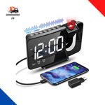 Radio Réveil Horloge Digitale 4 Niveaux De Luminosité Avec Fonction Radio FM