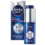 NIVEA MEN Sérum Power 2-en-1 LUMINOUS630® anti-âge & anti-taches (1 x 30 ml), Sérum hydratant visage enrichi en acide hyaluronique, Soin homme pour tous types de peaux