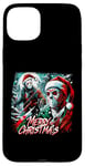 iPhone 15 Plus Merry Christmas Festive Slasher Candy Cane Menace Case