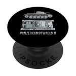 Schémas des chars allemands Panzer II WW2 PopSockets PopGrip Adhésif