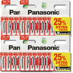 40 x AA PANASONIC Genuine Zinc Carbon Industrial Batteries R6 LR06 1.5 Volt New