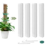 Vicloon Tuteur Plante en Plastique,4pcs Tuteur Plante Grimpante, Poteaux en Mousse Transparent, Tuteur Monstera, Poteaux Grimpantes pour Maison Jardin de Support de Plante