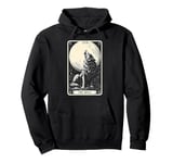 The Wolf Tarot Card Howling At The Moon Wolves Lover Pullover Hoodie