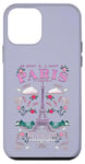 Coque pour iPhone 12 mini Paris Tour Eiffel Floral French Retro Cute Y2K Graphic