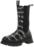 Desigual Femme Chaussures Chelsea High_Lette Neige, Noir, 41 EU