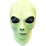 Glow in the Dark Alien Mask med Green Alien Bendable Toy Keyc