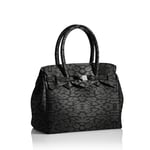 SAVE MY BAG T- Miss Plus Animalier, Sac à Main Femme, Leopard JetBlack Satin