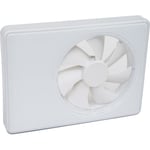 Duka SmartFan baderomsvifte, fuktstyring, timer, Ø100 mm, hvit