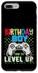 Coque pour iPhone 7 Plus/8 Plus Birthday Boy Time to Level Up Jeu vidéo Anniversaire Gamer Boys