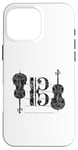 Coque pour iPhone 16 Pro Max Violoncello Clef de Ténor (Noir Ancien) Cello