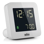 Braun digital vekkerklokke hvit BC09W