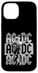 Coque pour iPhone 14 AC/DC Stacked Logo Angus Young Photo par Michael Putland