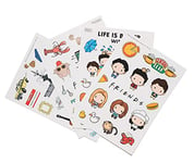 Grupo Erik - Gadget Decals Friends | Lot de 58 Autocollants | Stickers pour Ordinateur Portable, Smartphone, Tablette, Console