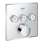 Grohe Grohtherm SmartControl termostat For innbygging, 3 uttak, Krom - 29149000