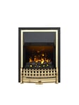 Dimplex Atherton Optimyst Inset Electric Fire, Classical Black and Brass 3D Ultra-realistic LED Flame Effect fire With Adjustable Smoke and Flames, 2kW Fan Heater, Thermostat and Remote Control