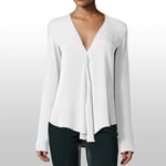 Women'S Shirt Fashion Women Blouses Elegant Top Women'S Blouse Shirts Plus Size Chic Female Tunic Ladies Long Sleeve White Clothing-White_Chiffon_Blouse_Xxxl