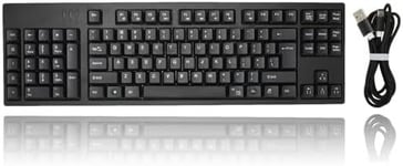 Clavier pour Gaucher,Clavier Filaire USB avec 2 Hub,Clavier Ergonomique 109 Touches pour Bureau d'affaires,Maison,Cadeaux pour Amis,Concepteur de comptabilité d'entreprise