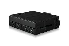 ICY DOCK ToughArmor MB105VP-B 2 Bay 2.5" U.2/U.3 NVMe SSD PCIe 4.0 Mobile Rack Enclosure for External 5.25" Drive Bay (1 x SlimSAS SFF-8654 8i)