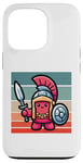 iPhone 13 Pro Cartoon soldier character helmet shield sword historical Case