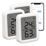 SwitchBot Indoor Thermometer Hygrometer 3 Pack, Indoor Temperature Humidity with