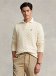 Polo Ralph Lauren Long Sleeve Cable Knit Jumper, Andover Cream