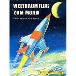 Wee Blue Coo Book Cover Space Flight To The Moon Germany Science Fiction Rocket Art Print Poster Wall Decor 12X16 Inch