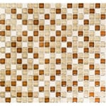 Pâte de Verre Pierre Naturelle Carreaux de Mosaique Beige Crème Brun Ocre Jaune Or Miroir Mosaïque Bain Footballeur Mur Receveur...