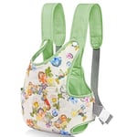 Aolso Porte bébé Poupée,Sac à Dos Porte-bébé Accessoire pour poupée, Porte-poupée en Coton Doux, pour Poupée de 14-18 Pouces, Accessoires de poupée Porte-bébé pour Enfants (Vert)