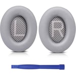 Gris 1 paire de coussinets d'oreille de remplacement professionnels, coussinets compatibles avec Bose Quietcomfort 35 (bose Qc35) et Quiet Comfort 35 II (bose Qc35 II -