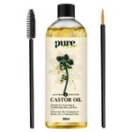 100% Pure Organic Castor Oil for Eyelashes ❤️ Eyebrows Hair Growth 500ml UK🔥✅