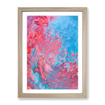 Learning From The Sea Abstract Framed Print for Living Room Bedroom Home Office Décor, Wall Art Picture Ready to Hang, Oak A3 Frame (34 x 46 cm)