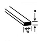 Plastruct Styrene Strip MS-212 (90726)Pk 10 x 0.5mm x 3.2mm 250mm L - 1st class