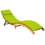 1297GARDEN Chaise longue de jardin Ergonomique|Transat Bain de Soleil|Fauteuil Chaise de Jardin avec coussin Bois d'acacia solide
