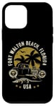 Coque pour iPhone 12 mini Fort Walton Beach Florida Sunset Hotrod Design vieilli