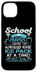 Coque pour iPhone 14 Plus School Nurses Saving The World One Ice Pack At A Time