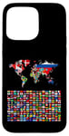 iPhone 15 Pro Max 238 Flags,World Flags,World map with flags. Case