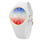 Ice-Watch - ICE cocorico Horizon sunset - Montre blanche pour femme avec bracelet en silicone - 023251 (Small +)