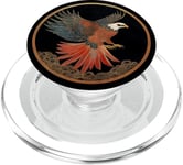 Aigle majestueux dans un cadre doré – Art oiseau japonais PopSockets PopGrip pour MagSafe