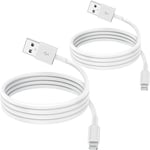 [2-pack] 1 m MFi-certifierad laddkabel, 1 meter Lightning till USB-kabelladdare för iPhone 12/11/11Pro/11Max/ X/XS/XR/XS Max/8/7/6/ iPad 5S/Se