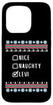 Coque pour iPhone 15 Pro Gentil Coquin Noël Levi Pull Moche