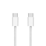 Linocell Flätad USB-C- till USB-C-kabel 240 W Vit 1m