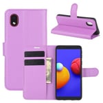 Galaxy A01 Core      Pu Wallet Case    [Purple]