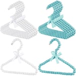 Ensoleille - Petit cintre en perles Mini cintre en perles pour bébé Cintre en perles en métal élégant avec ruban pour animaux de compagnie pour