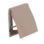 MSV Porte Rouleau Papier WC Mural MDF & INOX Beige