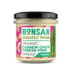 Bonsan Organic Cashew Chive Cheese-Free Spread 135g, Pack of 6 - Vegan Cream Cheese Alternative - Made from Cashews & Fragrant Chives - Yeast Free & GMO Free - for Sandwhiches & Dipping