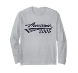 Awesome Since 2005 Cool 19th Birthday 19 Year Gift Boy Girl Long Sleeve T-Shirt