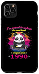 Coque pour iPhone 11 Pro Max Né en 1990 Anniversaire Fun Panda Gaming Unlock The Next Level