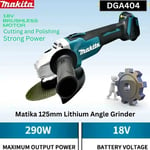 Makita 18V 125mm DGA404 Brushless Lithium Electric Angle Grinder Rechargeable UK