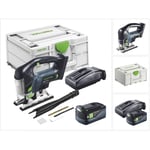 Festool CARVEX PSBC 420-Basic Scie sauteuse pendulaire sans fil 18 V 120 mm Brushless + 1x batterie 5,0 Ah + chargeur + Systainer